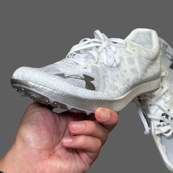 Under Armour Shakedown Elite Track White Halo Grey 3026442-100 New M9 W10.5 NWT - Picture 6 of 8
